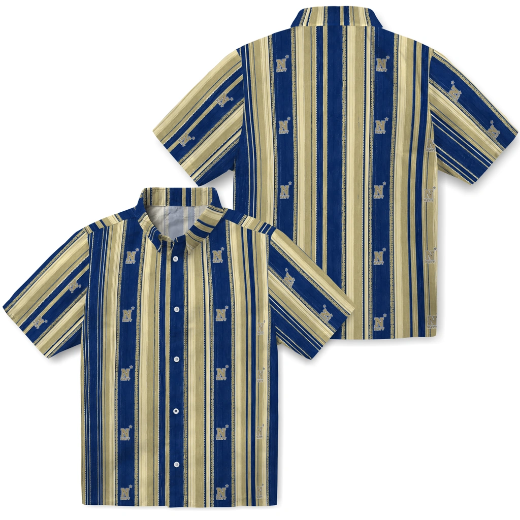 navy-midshipmen-hawaiian-shirt-customized-distressed-stripes-blue-gold-high-quality.webp