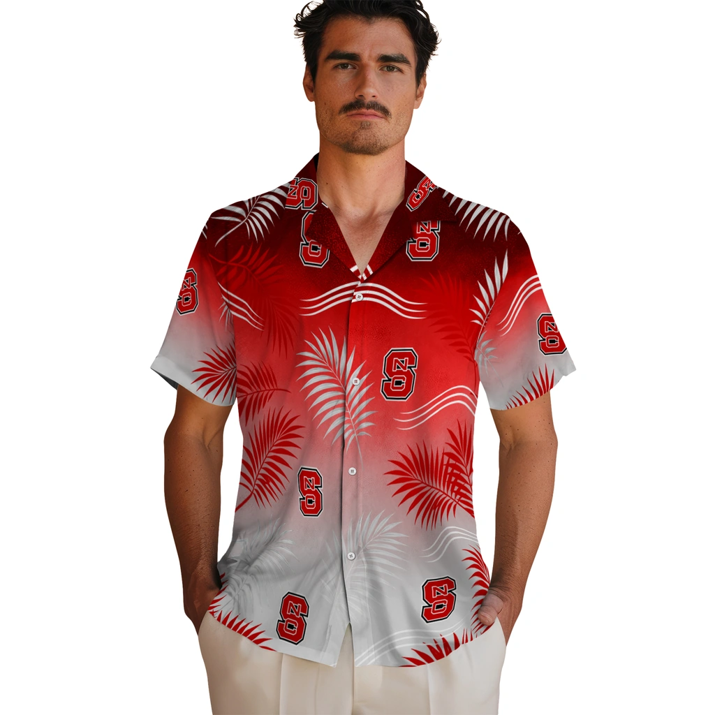 nc-state-wolfpack-hawaiian-shirt-custom-ombre-fronds-red-fashion-forward.webp