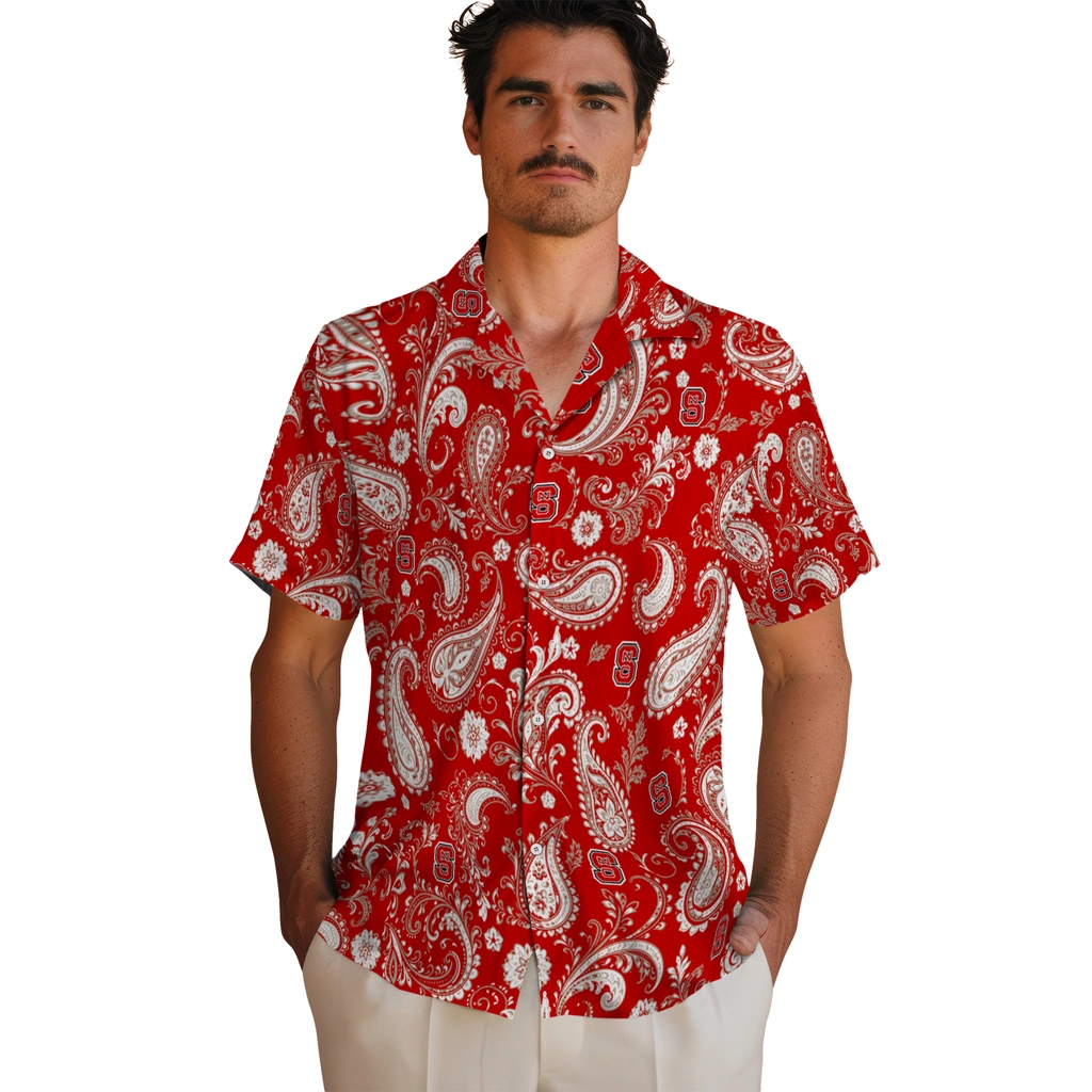 nc-state-wolfpack-hawaiian-shirt-personalized-paisley-print-red-fashion-forward.webp