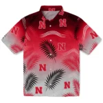 nebraska-cornhuskers-hawaiian-shirt-customized-ombre-fronds-red-best-selling.webp