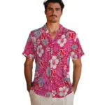 nebraska-cornhuskers-hawaiian-shirt-personalized-hibiscus-monstera-red-best-selling.webp