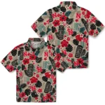 nebraska-cornhuskers-hawaiian-shirt-personalized-tiki-masks-warm-beige-best-selling.webp