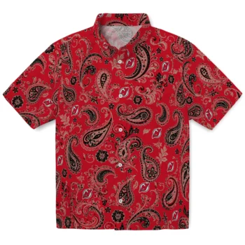 New Jersey Devils Hawaiian Shirt - Paisley Print Red