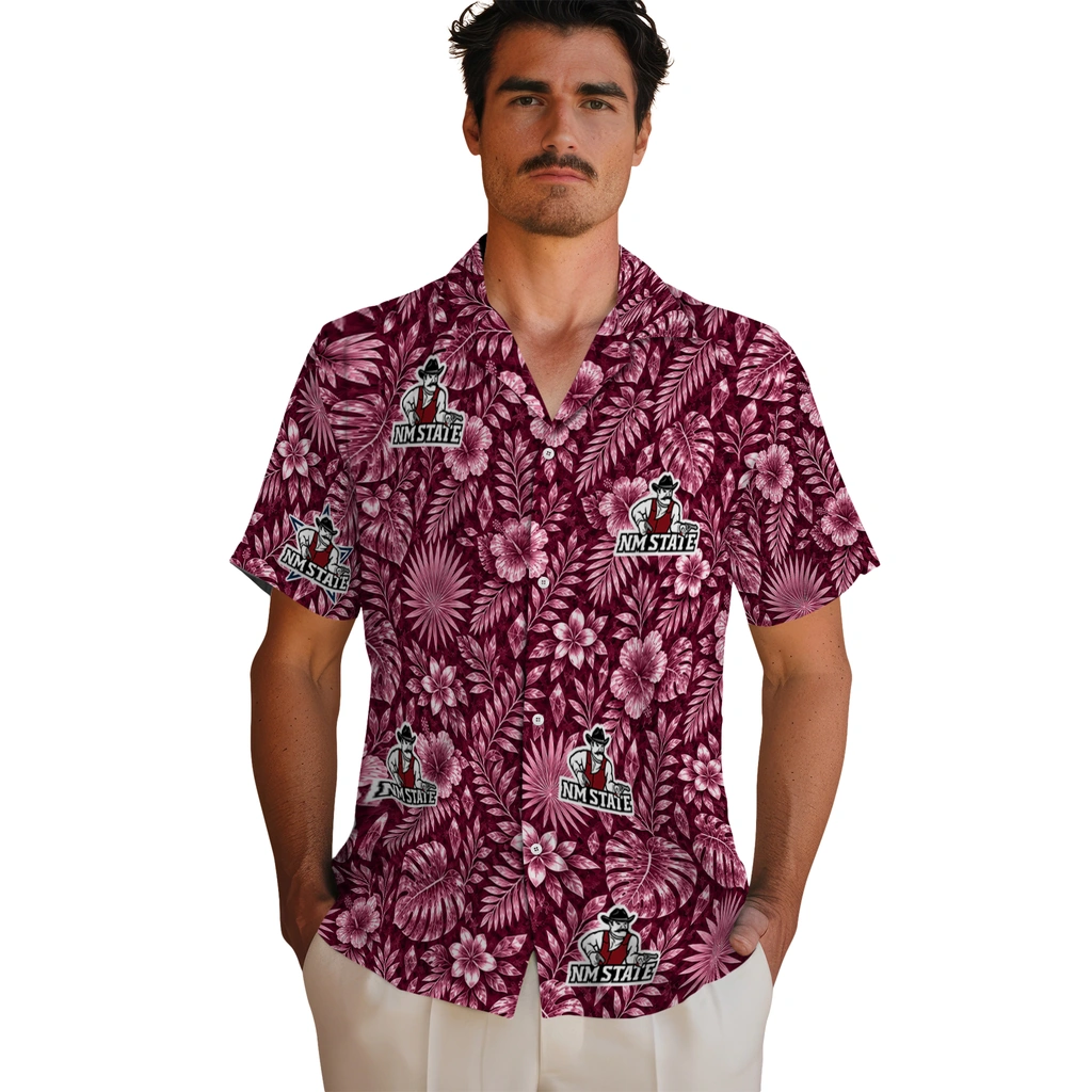 new-mexico-state-aggies-hawaiian-shirt-customized-crystal-foliage-crimson-fashion-forward.webp