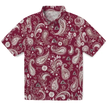 New Mexico State Aggies Hawaiian Shirt - Paisley Print Crimson