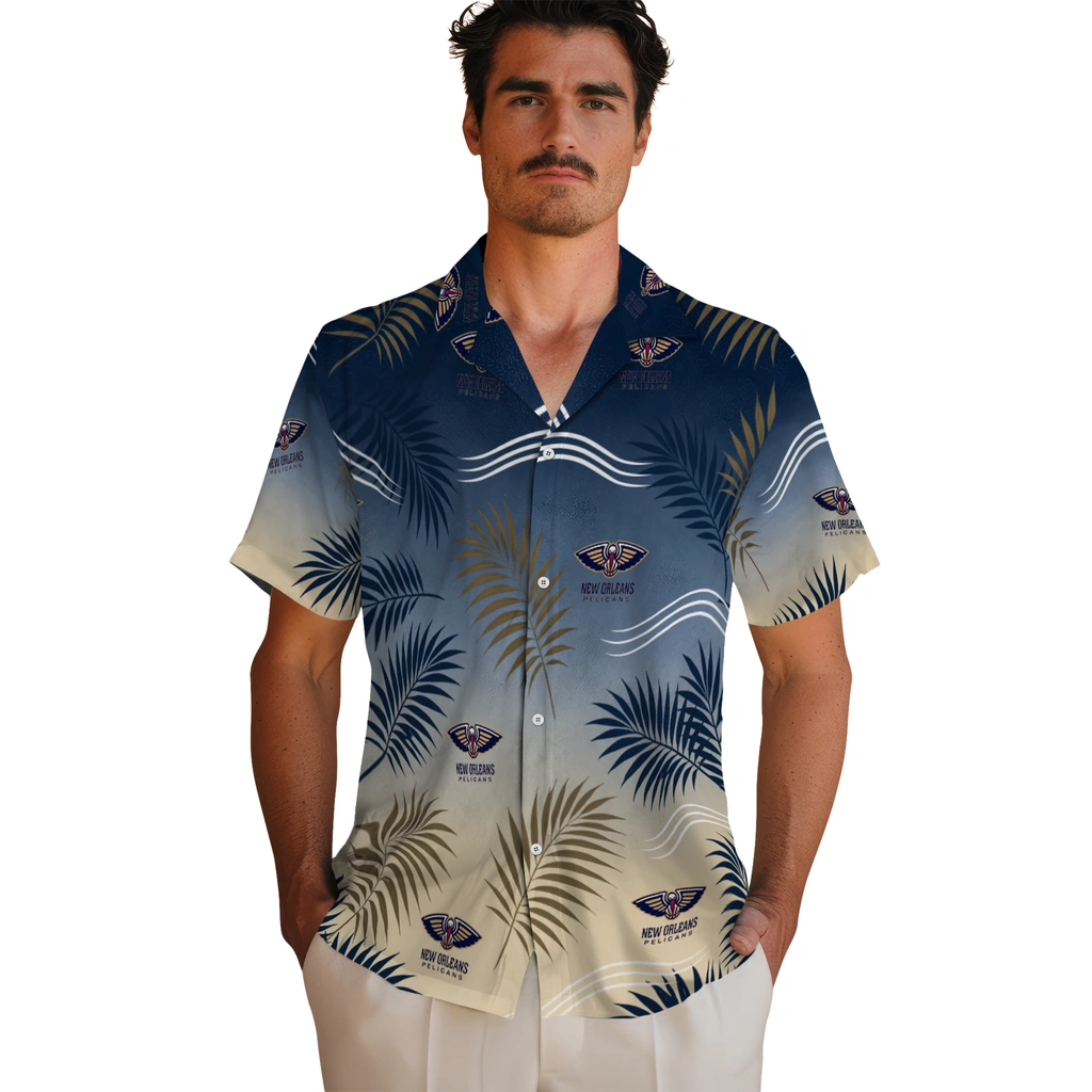 new-orleans-pelicans-hawaiian-shirt-custom-ombre-fronds-navy-fashion-forward.webp