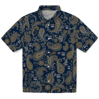 New Orleans Pelicans Hawaiian Shirt - Paisley Print Navy