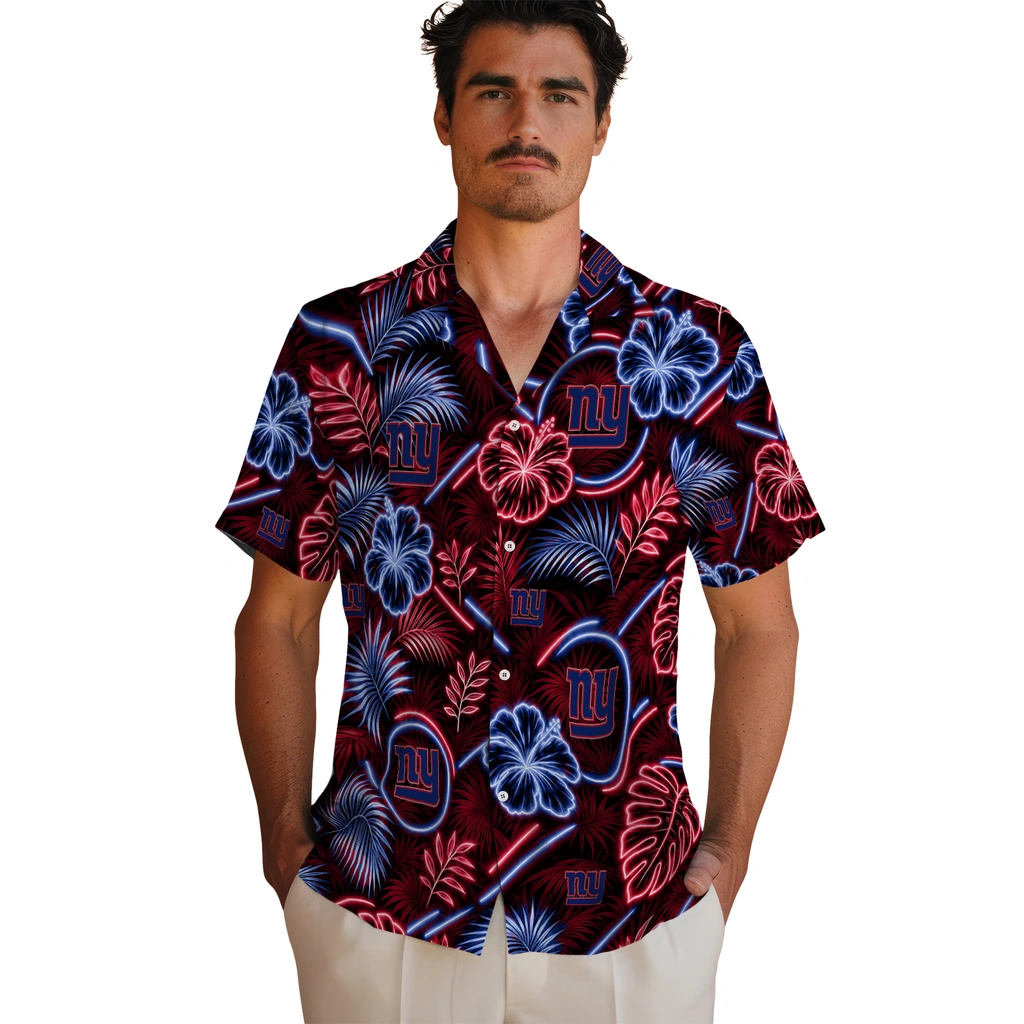 new-york-giants-hawaiian-shirt-custom-neon-florals-black-fashion-forward.webp