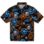 new-york-islanders-hawaiian-shirt-custom-neon-florals-black-best-selling.webp