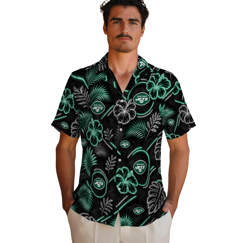 new-york-jets-hawaiian-shirt-customized-neon-florals-black-fashion-forward.webp
