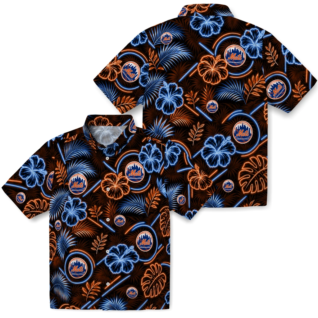 new-york-mets-hawaiian-shirt-custom-neon-florals-black-high-quality.webp