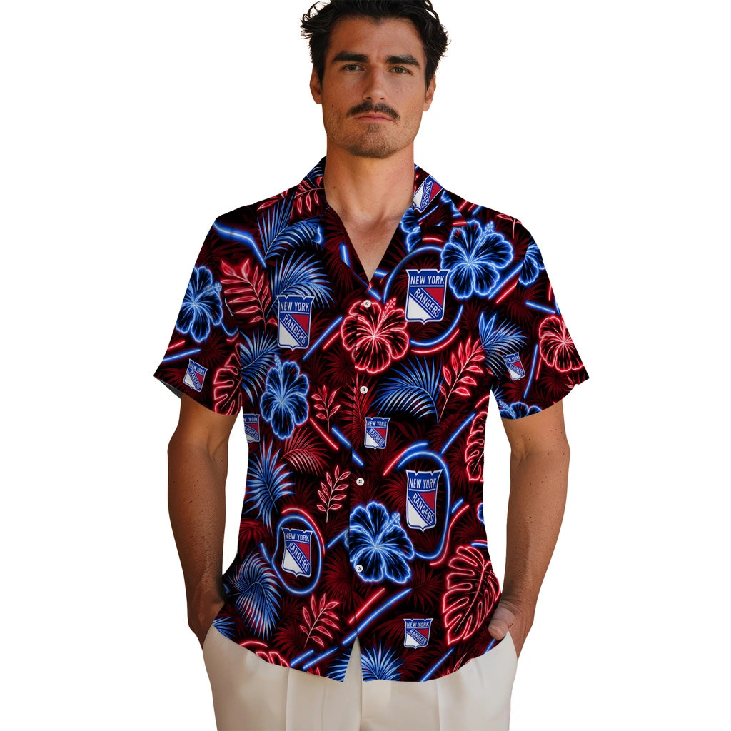 new-york-rangers-hawaiian-shirt-customized-neon-florals-black-fashion-forward.webp