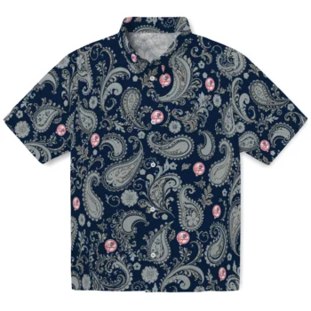 New York Yankees Hawaiian Shirt - Paisley Print Navy
