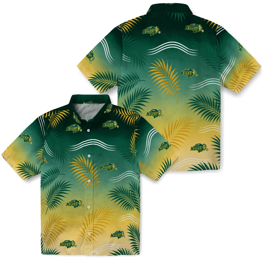 north-dakota-state-bison-hawaiian-shirt-custom-ombre-fronds-green-high-quality.webp