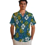 north-dakota-state-bison-hawaiian-shirt-customized-hibiscus-monstera-green-best-selling.webp