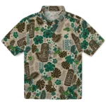 north-dakota-state-bison-hawaiian-shirt-customized-tiki-masks-warm-beige-best-selling.webp