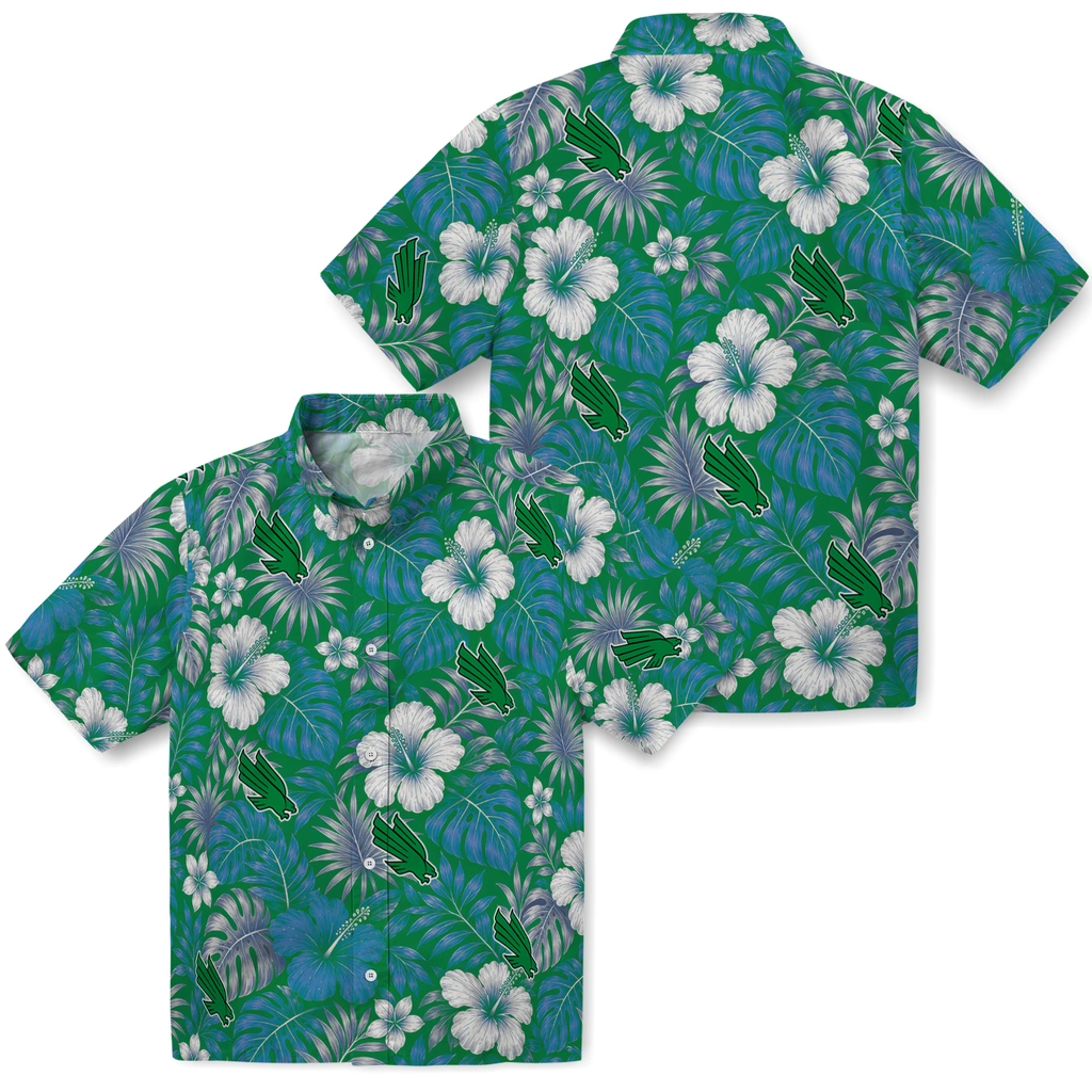 north-texas-mean-green-hawaiian-shirt-customized-hibiscus-monstera-green-high-quality.webp