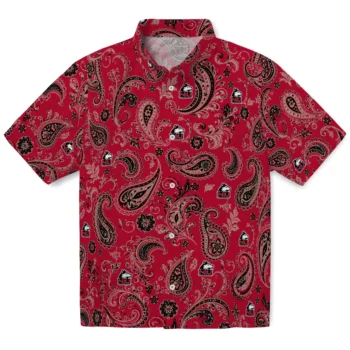Northern Illinois Huskies Hawaiian Shirt - Paisley Print Red