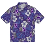 northwestern-wildcats-hawaiian-shirt-custom-hibiscus-monstera-purple-best-selling.webp
