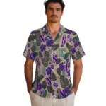 northwestern-wildcats-hawaiian-shirt-custom-tiki-masks-warm-beige-best-selling.webp