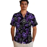 northwestern-wildcats-hawaiian-shirt-personalized-neon-florals-black-best-selling.webp
