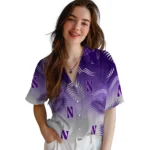 northwestern-wildcats-hawaiian-shirt-personalized-ombre-fronds-purple-best-selling.webp