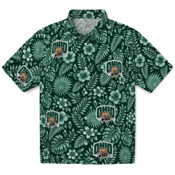 Ohio Bobcats Hawaiian Shirt - Crystal Foliage Green