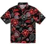 ohio-state-buckeyes-hawaiian-shirt-customized-neon-florals-black-best-selling.webp