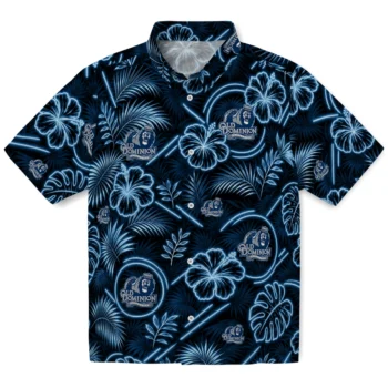 Old Dominion Monarchs Hawaiian Shirt - Neon Florals Black