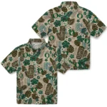 oregon-ducks-hawaiian-shirt-personalized-tiki-masks-warm-beige-best-selling.webp