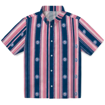 Philadelphia 76ers Hawaiian Shirt - Distressed Stripes Blue Red
