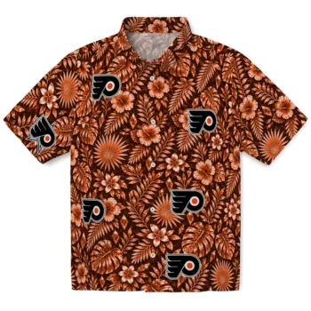Philadelphia Flyers Hawaiian Shirt - Crystal Foliage Orange