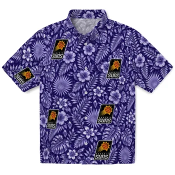 Phoenix Suns Hawaiian Shirt - Crystal Foliage Purple
