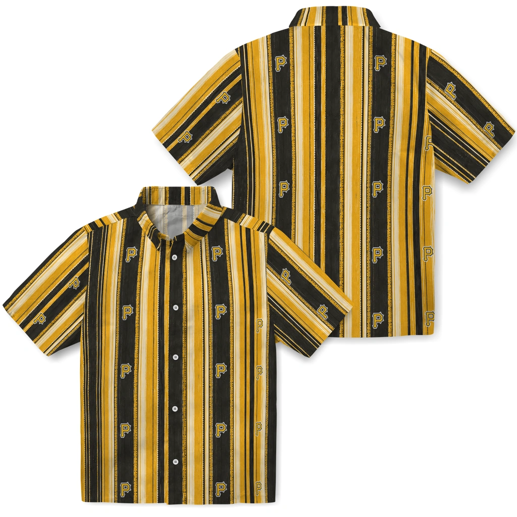 pittsburgh-pirates-hawaiian-shirt-custom-distressed-stripes-black-gold-high-quality.webp