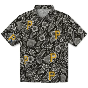 Pittsburgh Pirates Hawaiian Shirt - Crystal Foliage Black
