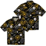 pittsburgh-steelers-hawaiian-shirt-custom-neon-florals-black-best-selling.webp