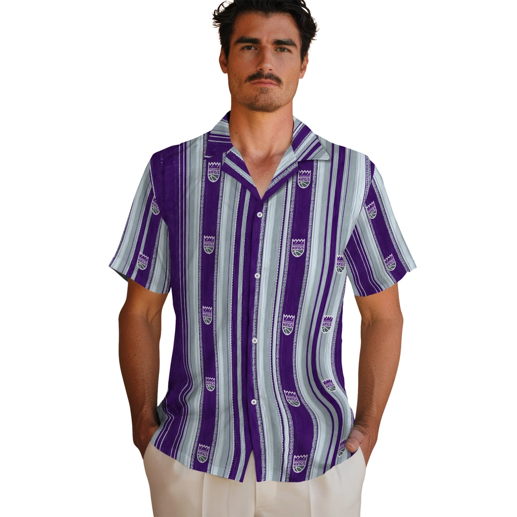 sacramento-kings-hawaiian-shirt-custom-distressed-stripes-purple-grey-fashion-forward.webp