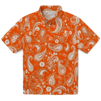 Sam Houston Bearkats Hawaiian Shirt - Paisley Print Orange