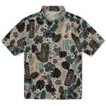 san-antonio-spurs-hawaiian-shirt-custom-tiki-masks-warm-beige-best-selling.webp