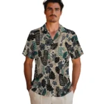 san-antonio-spurs-hawaiian-shirt-custom-tiki-masks-warm-beige-best-selling.webp