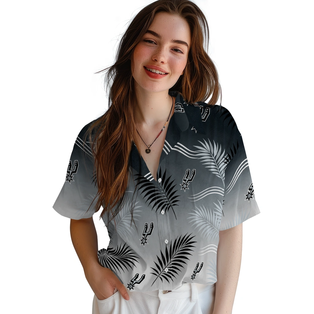 san-antonio-spurs-hawaiian-shirt-personalized-ombre-fronds-silver-latest-model.webp