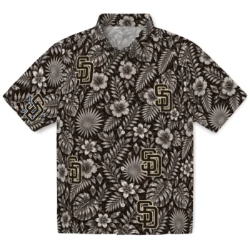 San Diego Padres Hawaiian Shirt - Crystal Foliage Brown
