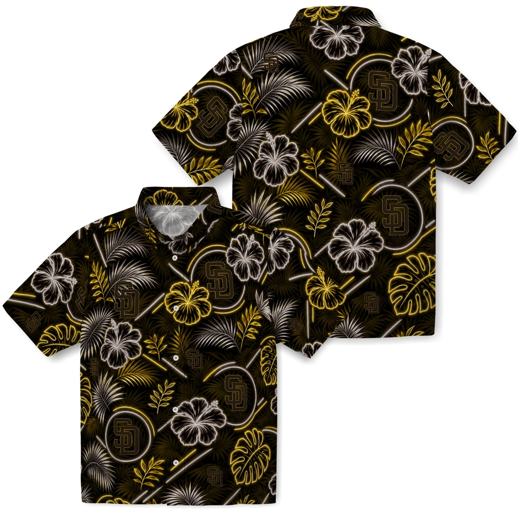 san-diego-padres-hawaiian-shirt-personalized-neon-florals-black-high-quality.webp