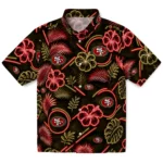 san-francisco-49ers-hawaiian-shirt-customized-neon-florals-black-best-selling.webp