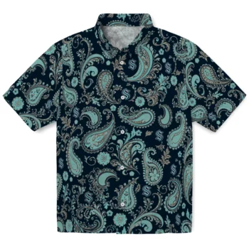Seattle Kraken Hawaiian Shirt - Paisley Print Blue