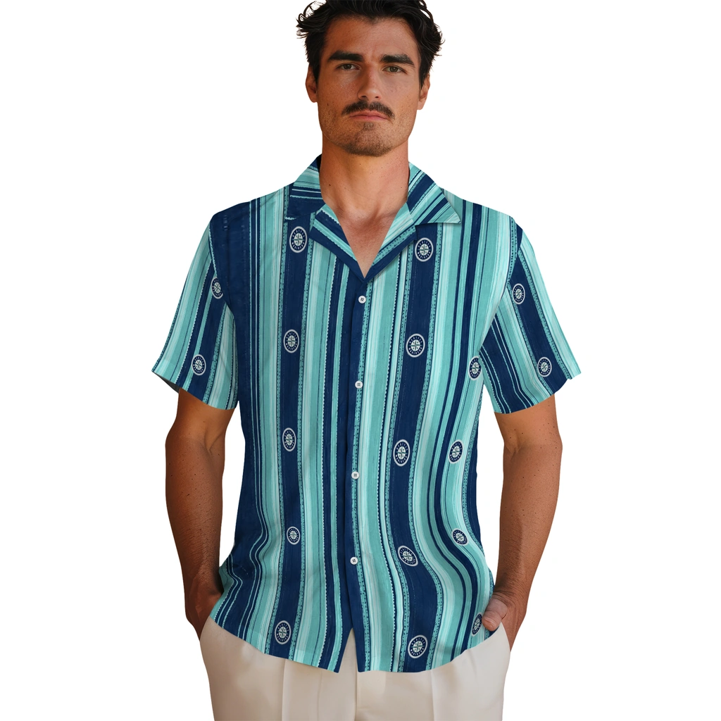 seattle-mariners-hawaiian-shirt-custom-distressed-stripes-navy-blue-green-fashion-forward.webp