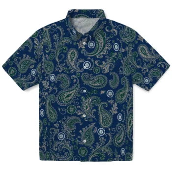 Seattle Mariners Hawaiian Shirt - Paisley Print Navy Blue