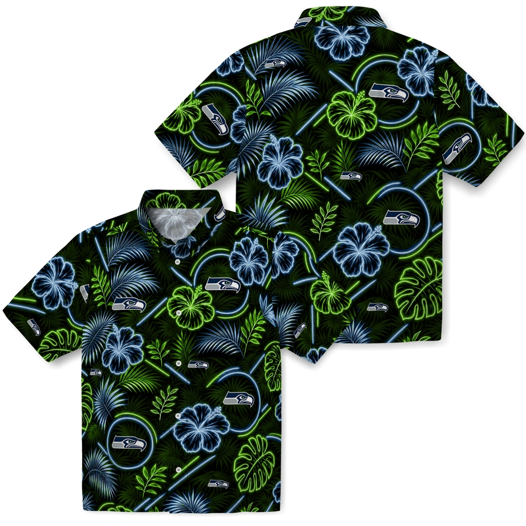 seattle-seahawks-hawaiian-shirt-personalized-neon-florals-black-high-quality.webp