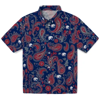 South Alabama Jaguars Hawaiian Shirt - Paisley Print Blue