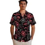 south-carolina-gamecocks-hawaiian-shirt-custom-neon-florals-black-best-selling.webp